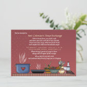 Winter Soup Exchange-uitnodiging Kaart (Staand voorkant)