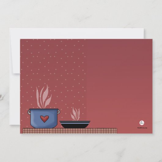 Winter Soup Exchange-uitnodiging Kaart (Achterkant)