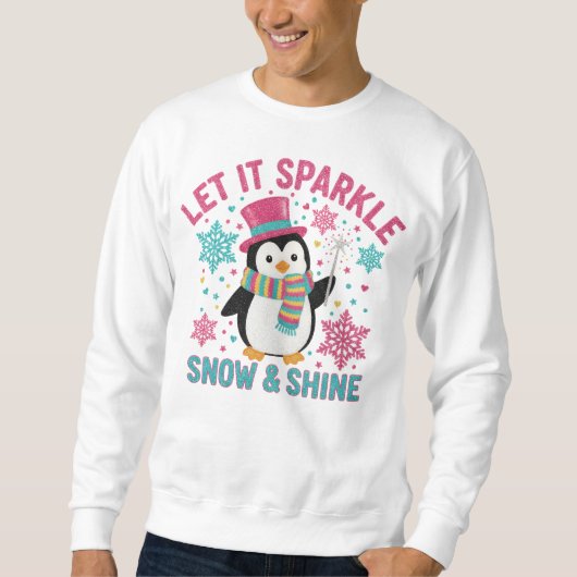 Winter Sparkle Penguin Shirt – Fun Holiday (Voorkant)