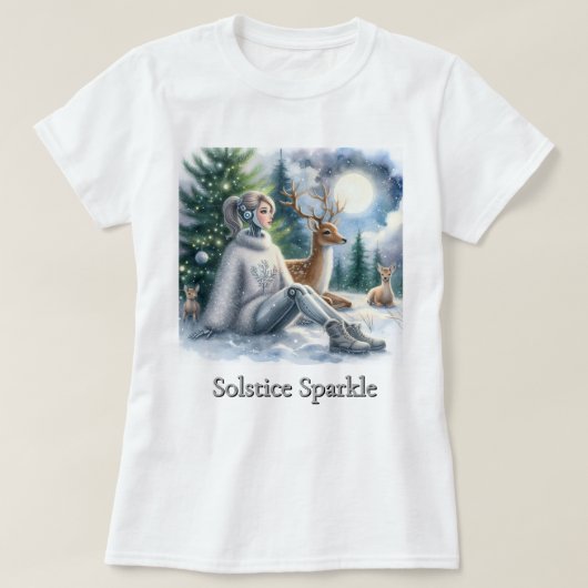 Winter Sparkle Tech STEM Meisjes Solace T-shirt (Design voorkant)