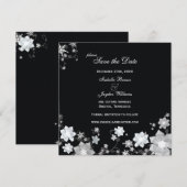 Winter Sparkle Wedding Save the Date Kaart (Voorkant / Achterkant)