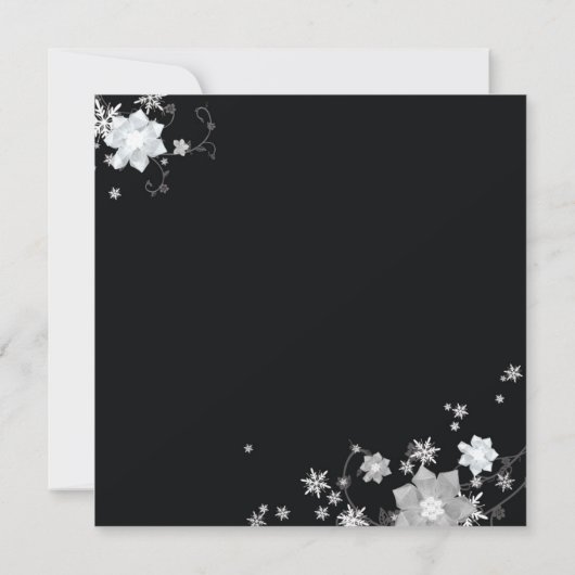 Winter Sparkle Wedding Save the Date Kaart (Achterkant)