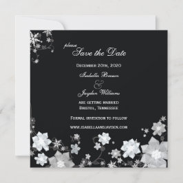 Winter Sparkle Wedding Save the Date Kaart