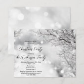 Winter Sparkles Kerstfeest Kaart (Voorkant / Achterkant)