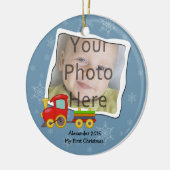 Winter Speelgoed Train Sneeuwvlokken Kerst Ornamen Keramisch Ornament (Links)