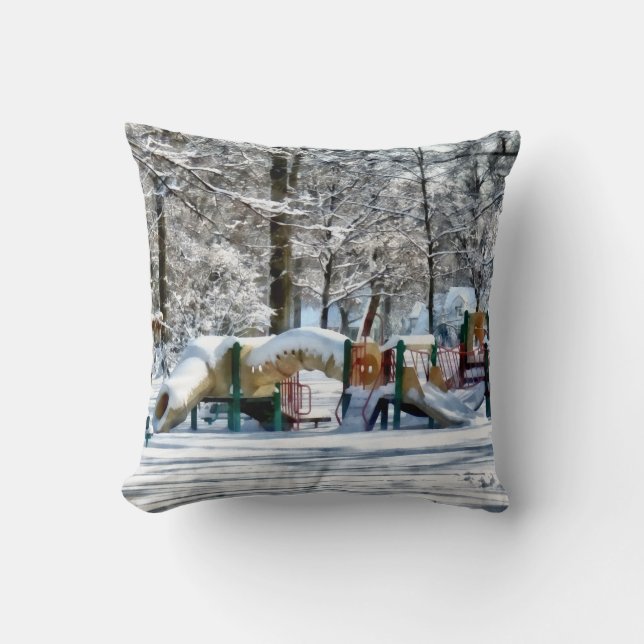 Winter Speelplaats Kussen (Voorkant)