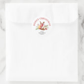 Winter Spice Appelcider Kerstspecial Ronde Sticker (Tas)