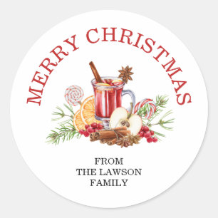 Winter Spice Appelcider Kerstspecial Ronde Sticker