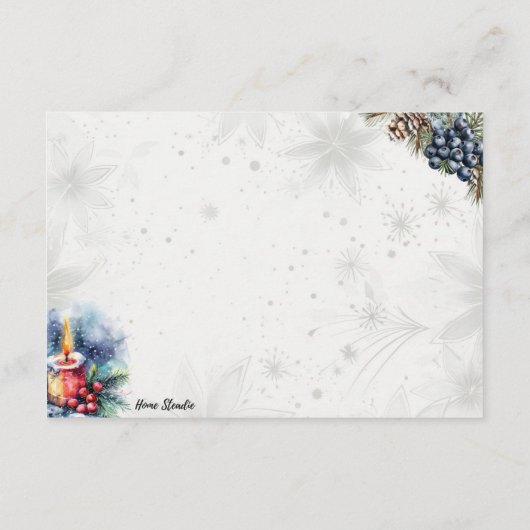 Winter Spice Basic Blank Recept Kaart (Achterkant)