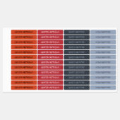 Winter Spice Kleurcode Persoonlijke Naam Waterdich Labels (Vel)