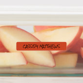 Winter Spice Kleurcode Persoonlijke Naam Waterdich Labels (Aangebracht)