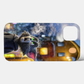 Winter Spirit: Tom Cat Snowy Night Art Case-Mate iPhone Case (Achterkant (horizontaal))