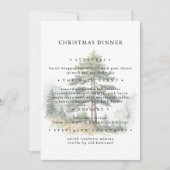 Winter Splendor Kerstboom Vakantie Menu Kaart (Voorkant)