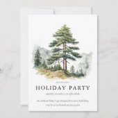 Winter Splendor Kerstboom Vakantie Party Kaart (Voorkant)