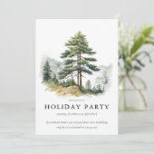 Winter Splendor Kerstboom Vakantie Party Kaart (Staand voorkant)