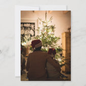 Winter Splendor Kerstboom Vakantie Party Kaart (Achterkant)