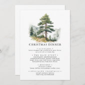 Winter Splendor Kerstfeest feestdag Menu (Voorkant / Achterkant)