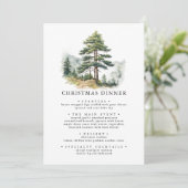 Winter Splendor Kerstfeest feestdag Menu (Staand voorkant)