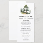 Winter Splendor-kerstfeest Menu (Voorkant / Achterkant)