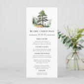 Winter Splendor-kerstfeest Menu (Staand voorkant)