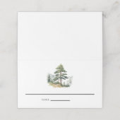 Winter Splendor kerstfeestdag Plaatskaartje (Buitenkant ongevouwen)