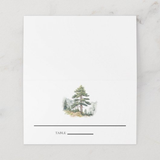 Winter Splendor kerstfeestdag Plaatskaartje (Buitenkant ongevouwen)