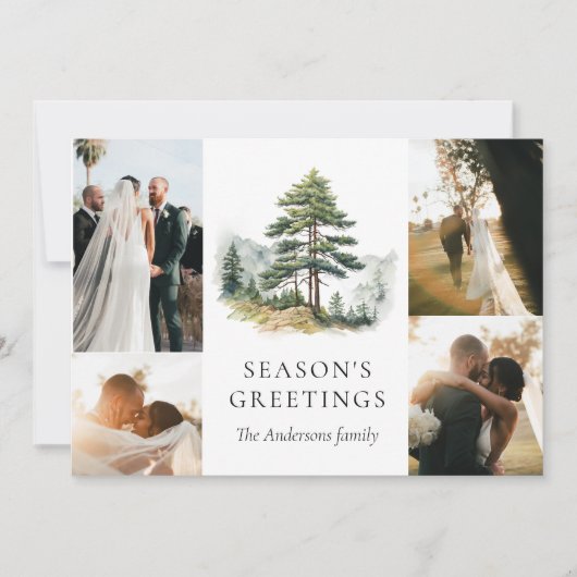 Winter Splendor Kerstvakantie fotocollage Kaart (Voorkant)
