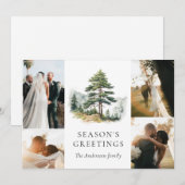 Winter Splendor Kerstvakantie fotocollage Kaart (Voorkant / Achterkant)
