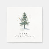 Winter Splendor Merry Kerstfeestdag Servet (Voorkant)