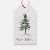 Winter Splendor Merry Kerstmis Cadeaulabel (Voorkant)