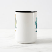 Winter Splendor Pine Gepersonaliseerde Kerstkoffie Tweekleurige Koffiemok (Center)