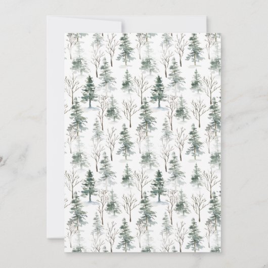 Winter Splendor | Uitnodiging feestdag (Achterkant)