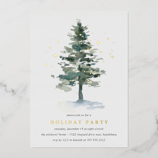 Winter Splendor | Vrijdag Folie Uitnodiging (Voorkant)