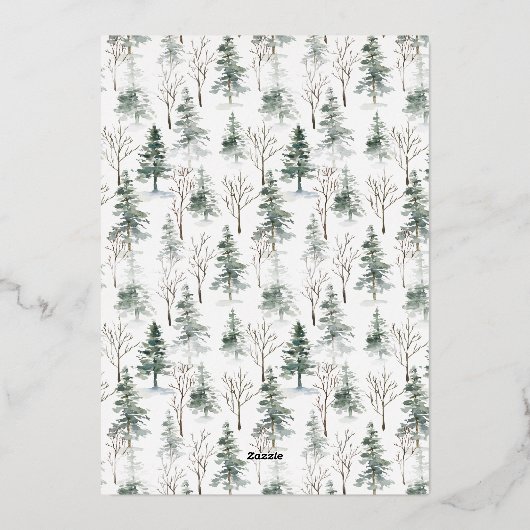 Winter Splendor | Vrijdag Folie Uitnodiging (Achterkant)