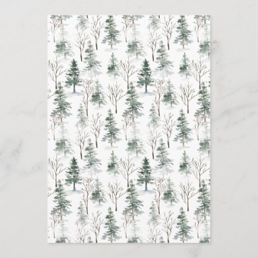 Winter Splendor Watermark Kerstfeestdag Menu (Achterkant)