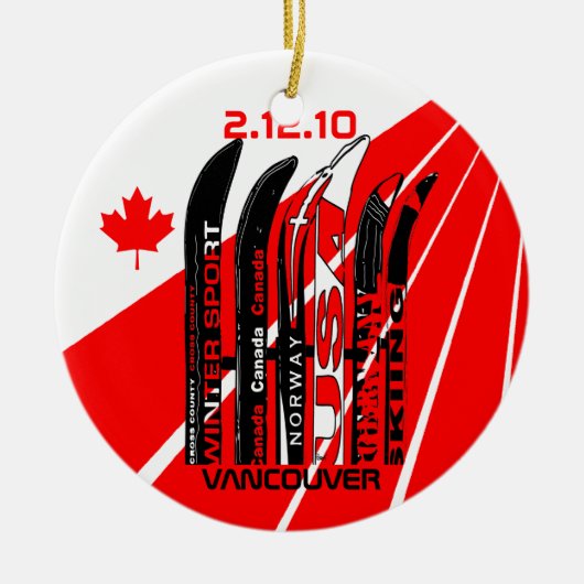 Winter Sport Fan Ornament Vancouver Canada (Voorkant)