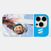 Winter Sport Foto Geborduurd Azuur Case-Mate iPhone Case (Achterkant (horizontaal))