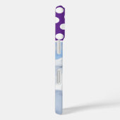 Winter Sport Foto Royal Paarse Witte Polka Dot Case-Mate iPhone Case (Achterkant / Rechts)