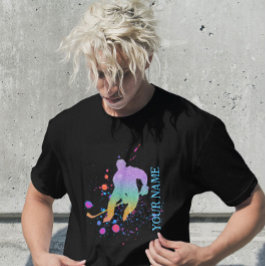 Winter sport ijshockeyspeler coach gradient t-shirt