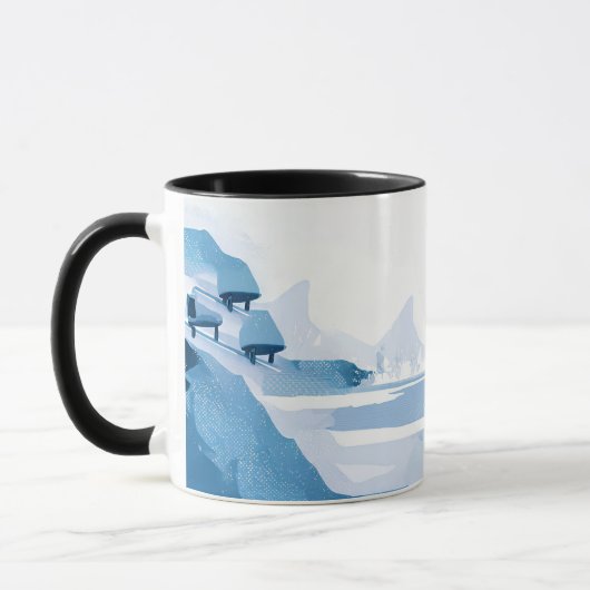 winter sport illustratie mok (Links)