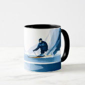 winter sport illustratie mok (Voorkant rechts)