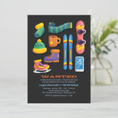 Winter Sport Necessieuitnodiging Kaart (Staand voorkant)