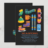 Winter Sport Necessieuitnodiging Kaart (Voorkant / Achterkant)