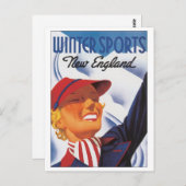 Winter Sport New England Briefkaart (Voorkant / Achterkant)