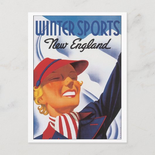 Winter Sport New England Briefkaart (Voorkant)