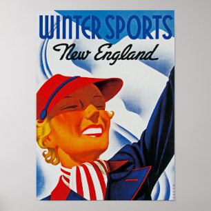Winter Sport New England Poster
