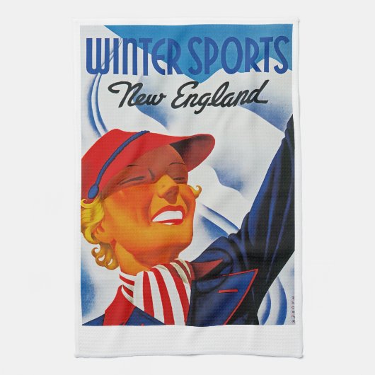 Winter Sport New England Theedoek (Verticaal)
