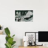 Winter Sport Scene in Charleston Mountain Poster (Thuiskantoor)