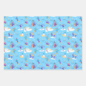 Winter Sport Skiën Snowboarden Patroon Inpakpapier Vel (Voorkant)