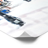 Winter Sport Skiende Wall Art Poster (Hoek)